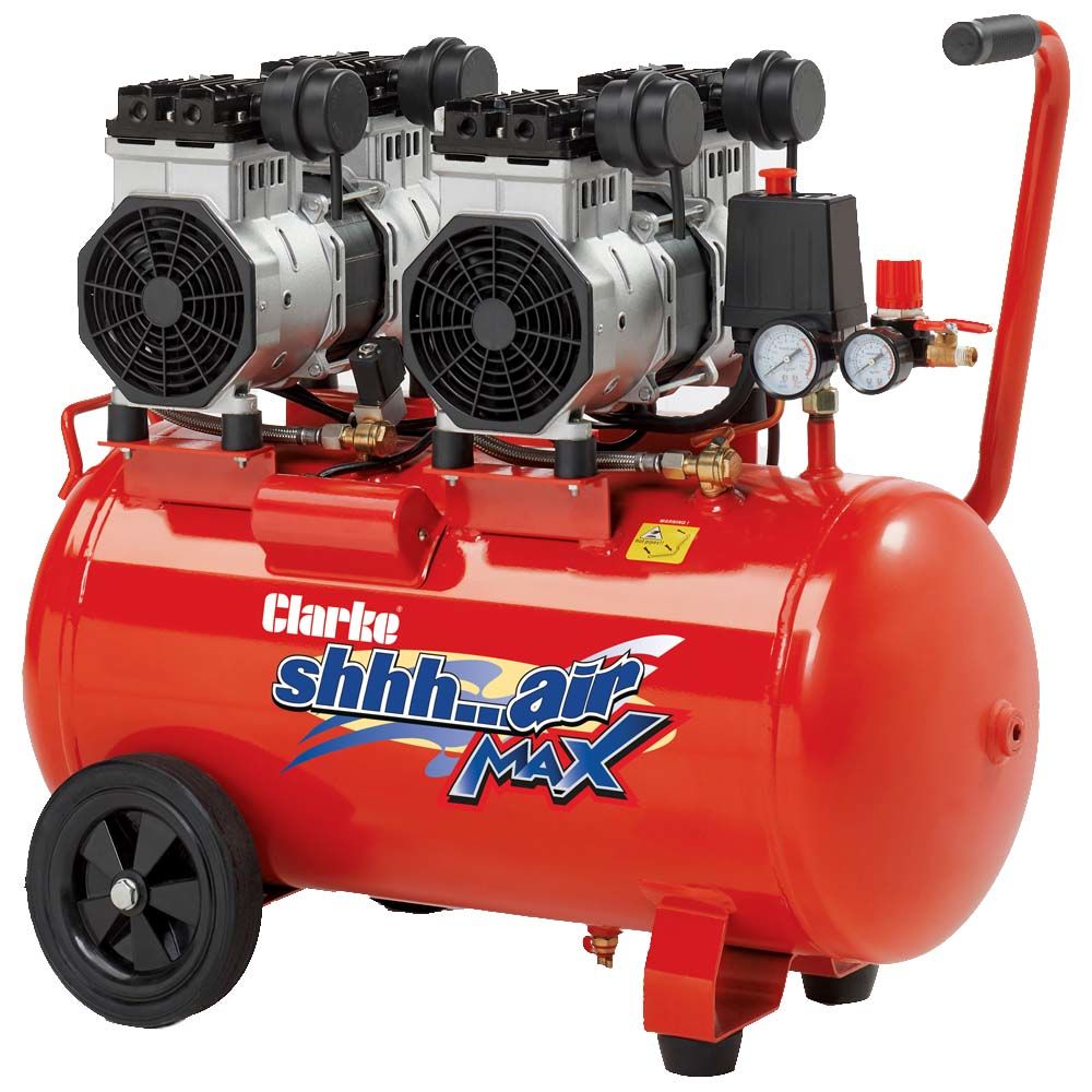 CLARKE SHHH50/350 SHHH AIR MAX TWIN PUMP 16.9CFM 50 LITRE 3.5HP LOW ...